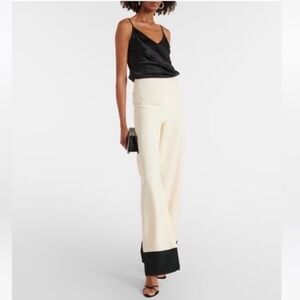 Elegant Safiyaa Black Light Peach Bold Contrast
Hem Wide Leg Pants Size 8